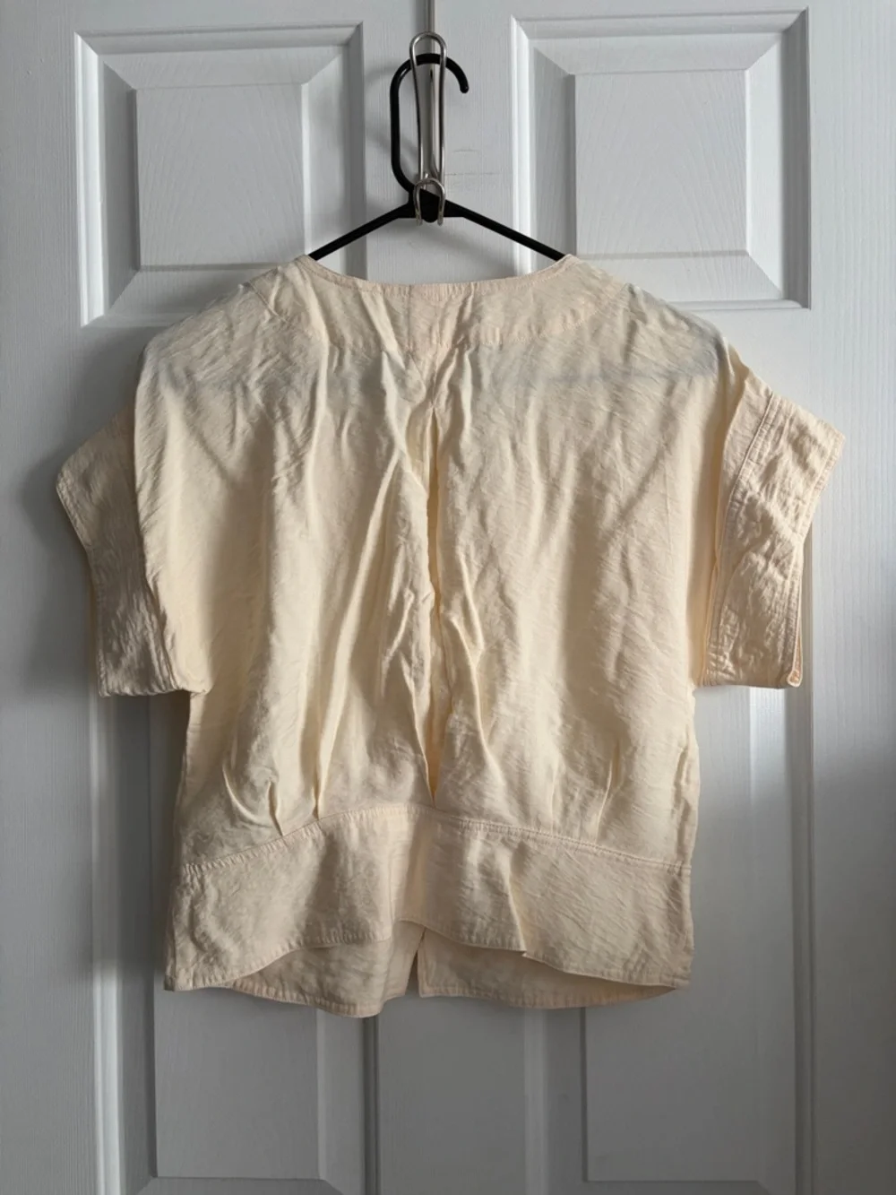 Madewell Pleated Boho Short Sleeve Blouse Top - Picture 7 of 7